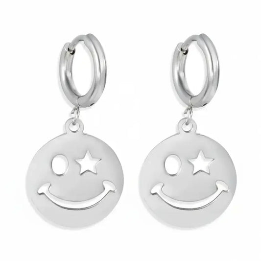 Smiley Huggie Earrings