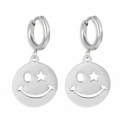 Smiley Huggie Earrings