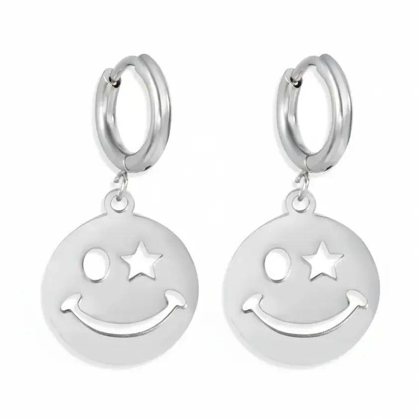 Smiley Huggie Earrings