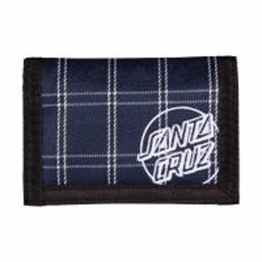 Navy Check Wallet Santa Cruz
