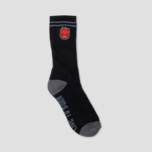 Bighead Black Embroidered Socks Spitfire
