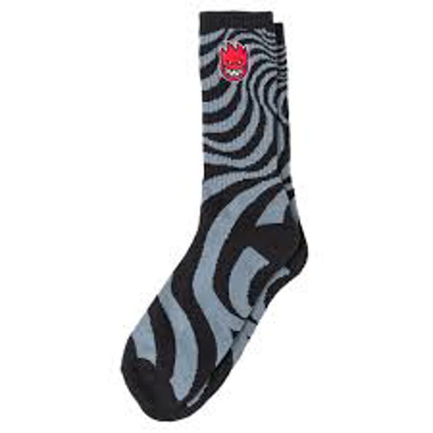 Bighead Full Embroidered Swirl Socks Spitfire