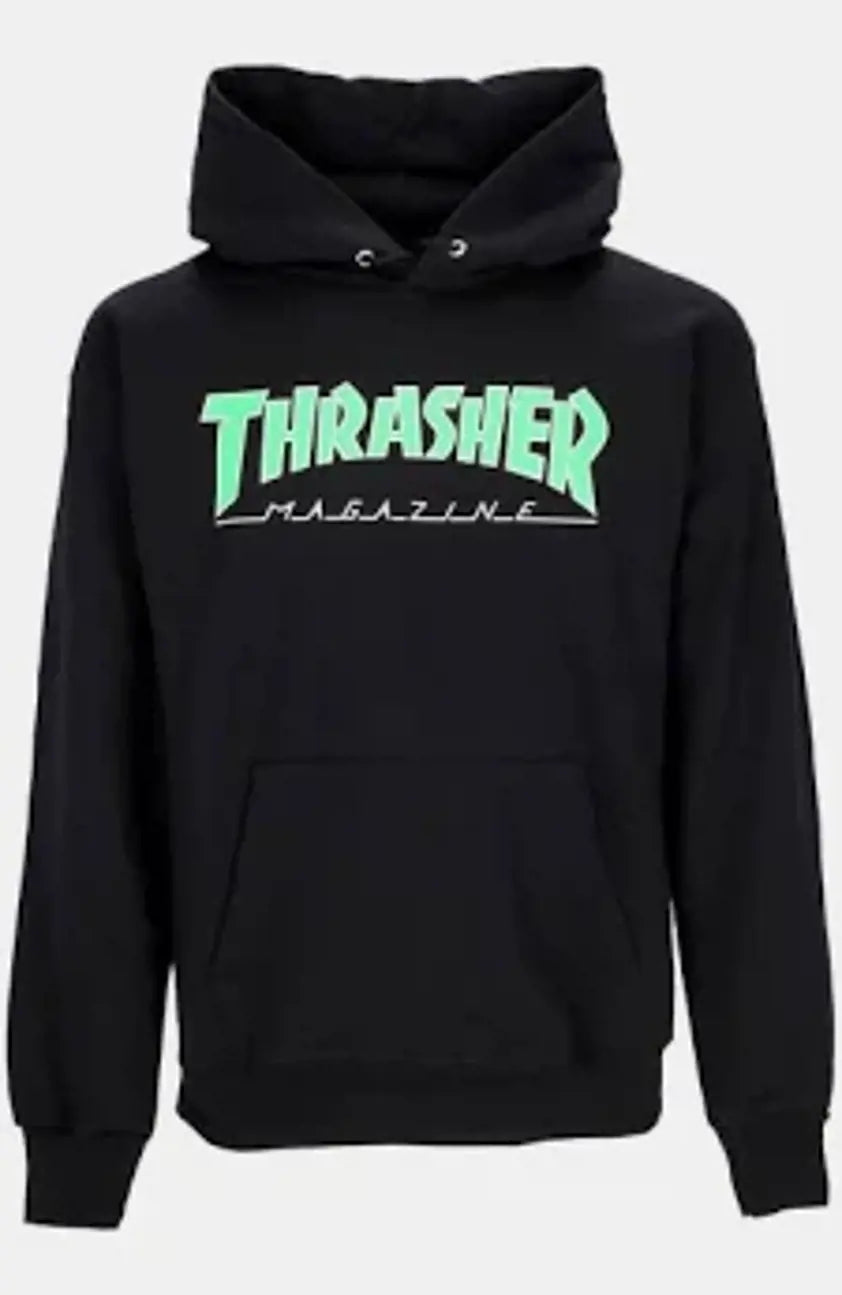 Thrasher Hoodie Green Logo
