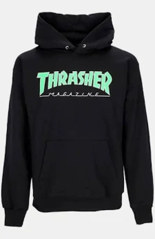 Thrasher Hoodie Green Logo