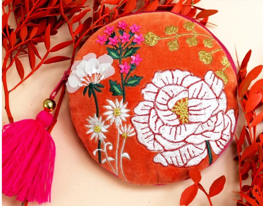 Orange Posey Purse
