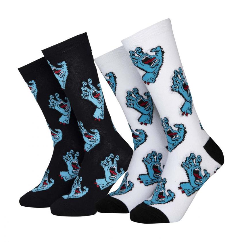 Youth Pair Screaming Hand Socks Santa Cruz